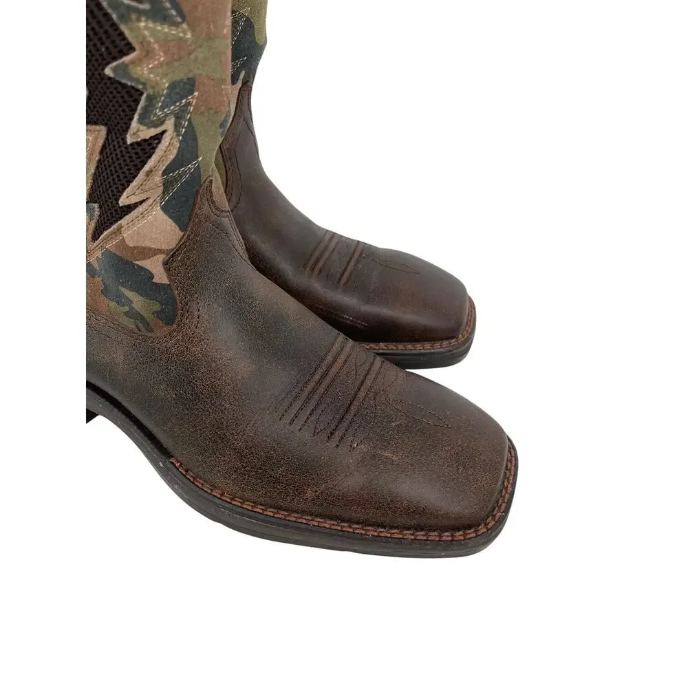 Ariat Ridgeback VentTEK Western Boot Square Toe Brown Men’s Size 10 D